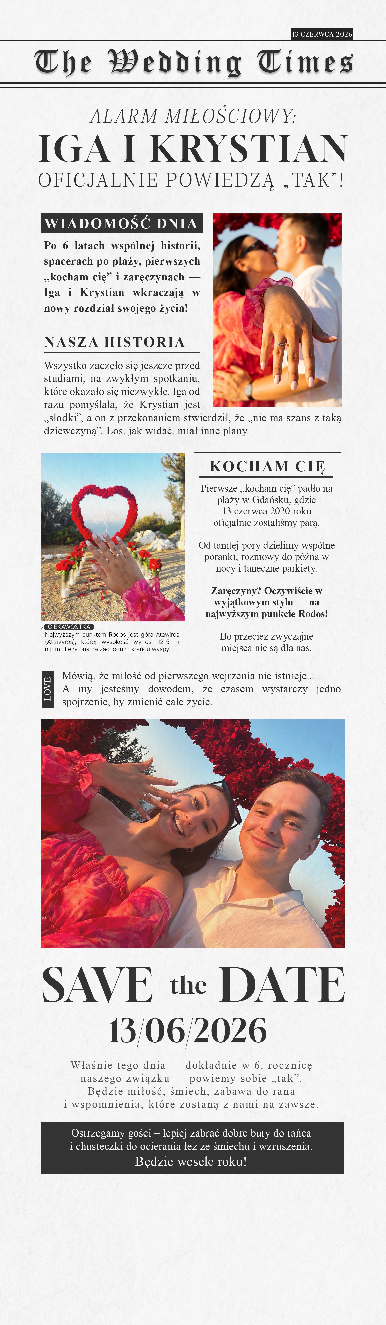 Iga i Krystian – Save the Date mobile